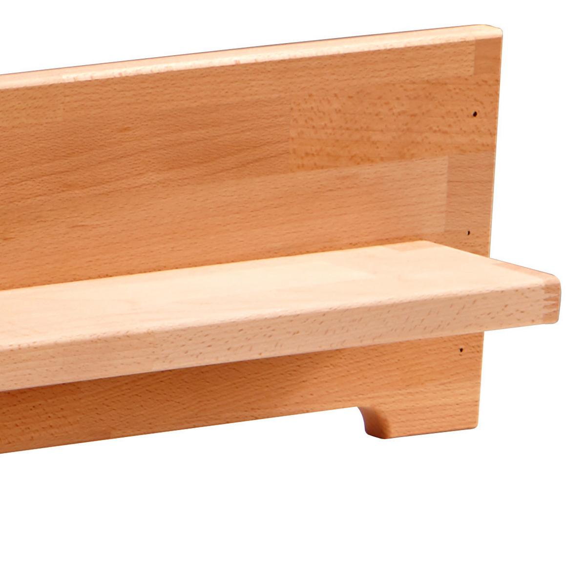 REGÁL K POSTELI ELISABETH - jádrový buk, Konvenční, dřevo (180/21/10cm)