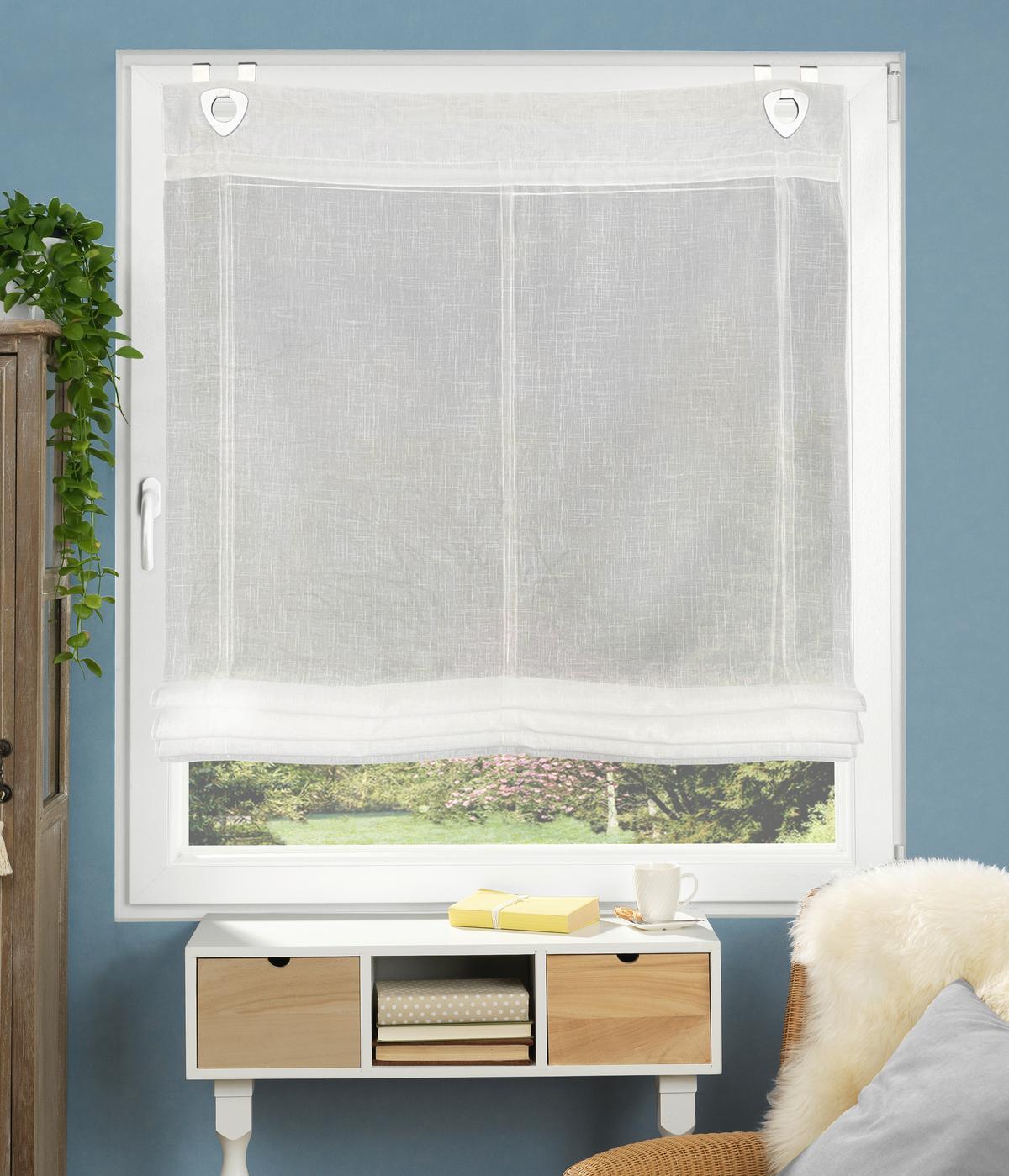 Raffrollo Casper Weiß B: 60 Cm - Weiß, Basics, Textil (60/130cm) - Schmidt W. Gmbh