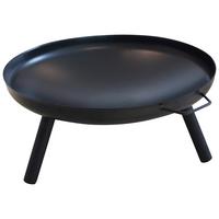 Feuerschale Ø 60 cm mit Tragegriffen - Schwarz, MODERN, Metall (60/29cm) - Homezone