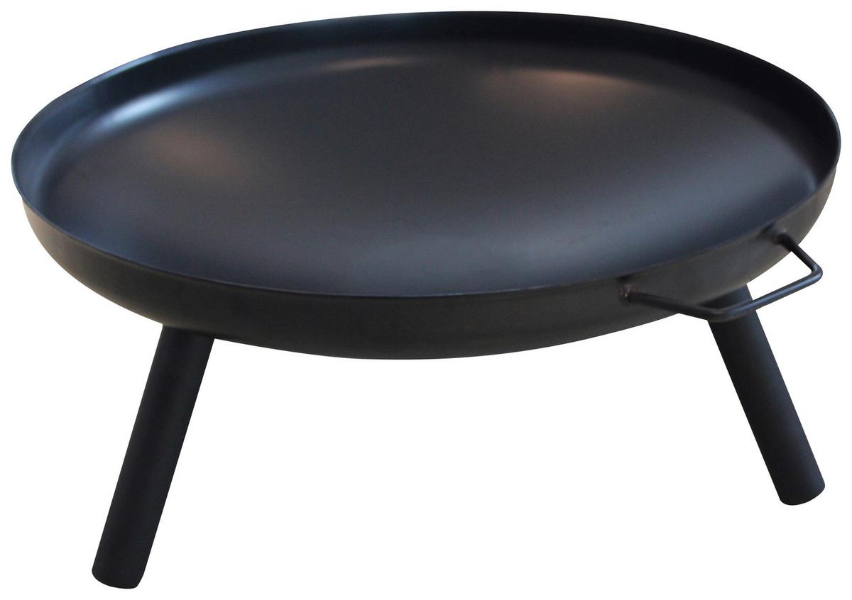 Feuerschale Ø 60 cm mit Tragegriffen - Schwarz, MODERN, Metall (60/29cm) - Homezone