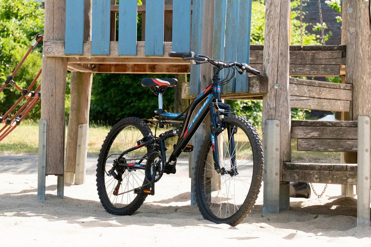 Kinderfahrrad 24 Zoll Mtb Fully Zodiac 665k 18 Gänge - Rot/Schwarz, Basics, Metall (124 /64/18 cm) - KS Cycling