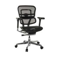 Drehstuhl Ergohuman Base I - Silberfarben/Schwarz, Basics, Kunststoff/Textil (69/107-122/64cm) - MID.YOU