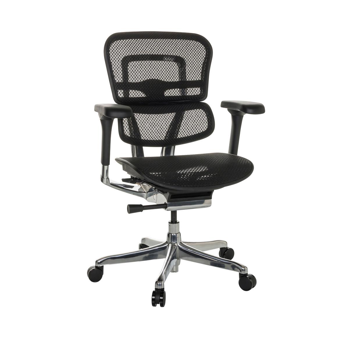 Drehstuhl Ergohuman Base I - Silberfarben/Schwarz, Basics, Kunststoff/Textil (69/107-122/64cm) - MID.YOU