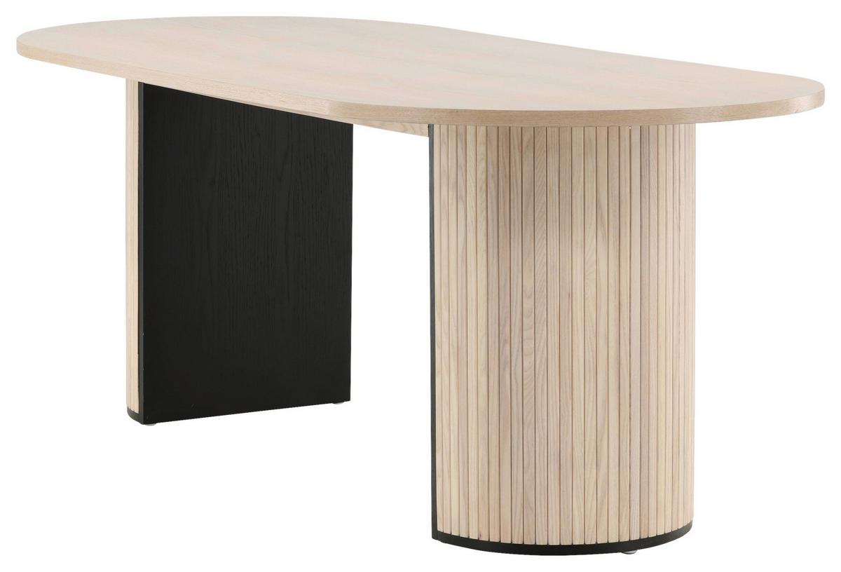 Esstisch Bianca - Eichefarben/Schwarz, Design, Holz/Holzwerkstoff (200/75/90cm) - Livetastic