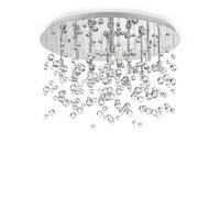 Led-deckenleuchte Cromo Chromfarben Transparent - Chromfarben/Transparent, KONVENTIONELL, Glas/Metall (40,5/31,5cm) - Ideal Lux