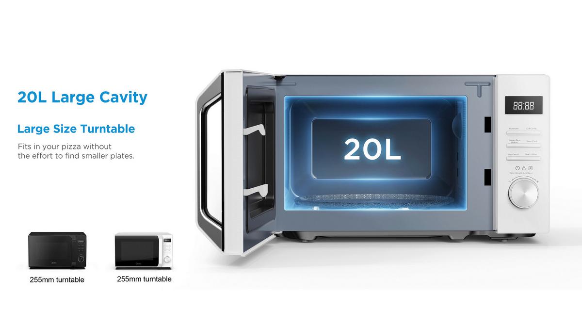 Mikrowelle Ag20cf2ebk - Basics (35,8/44/25,8cm) - Midea