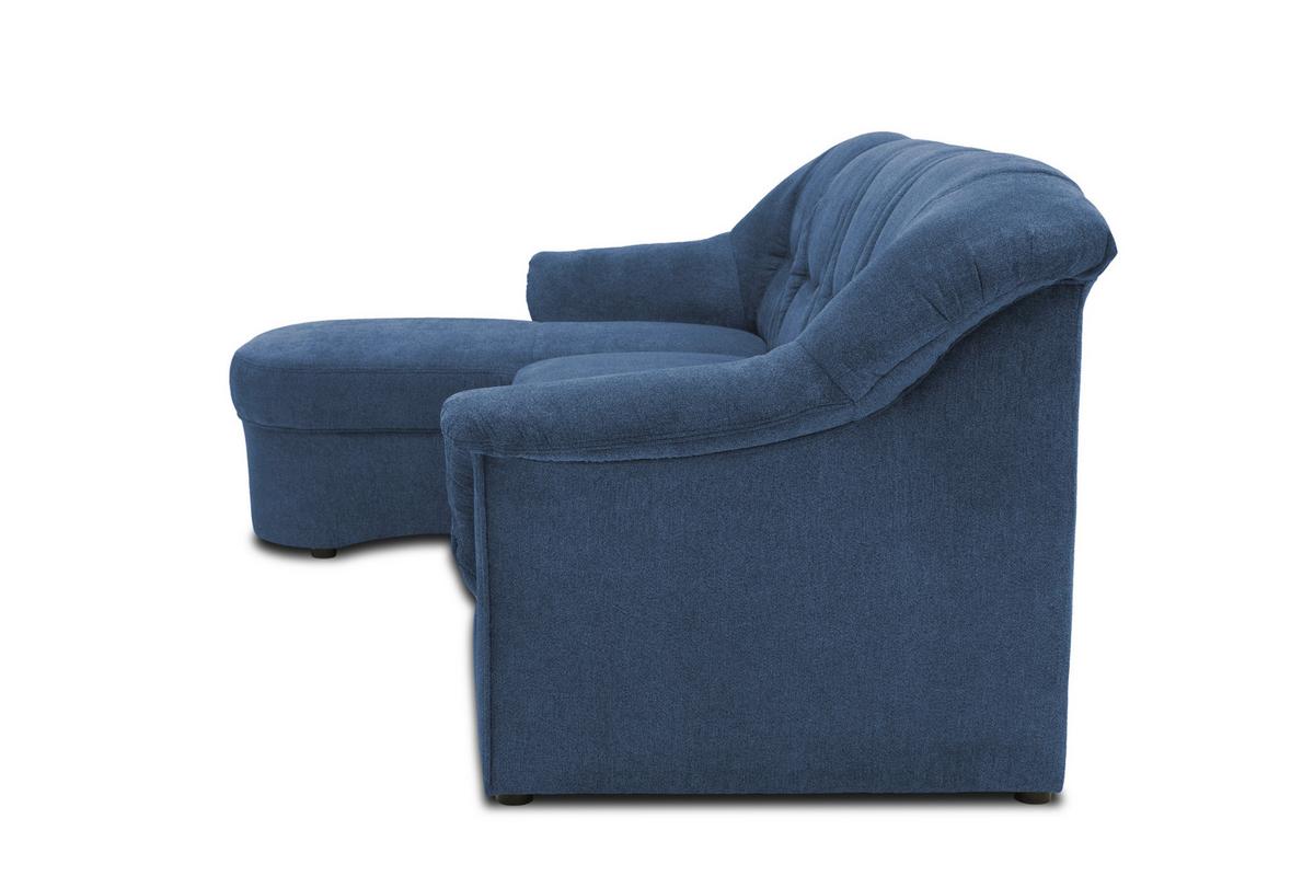 Ecksofa Sarafina - Schwarz/Dunkelblau, KONVENTIONELL, Textil (146/232cm) - MID.YOU