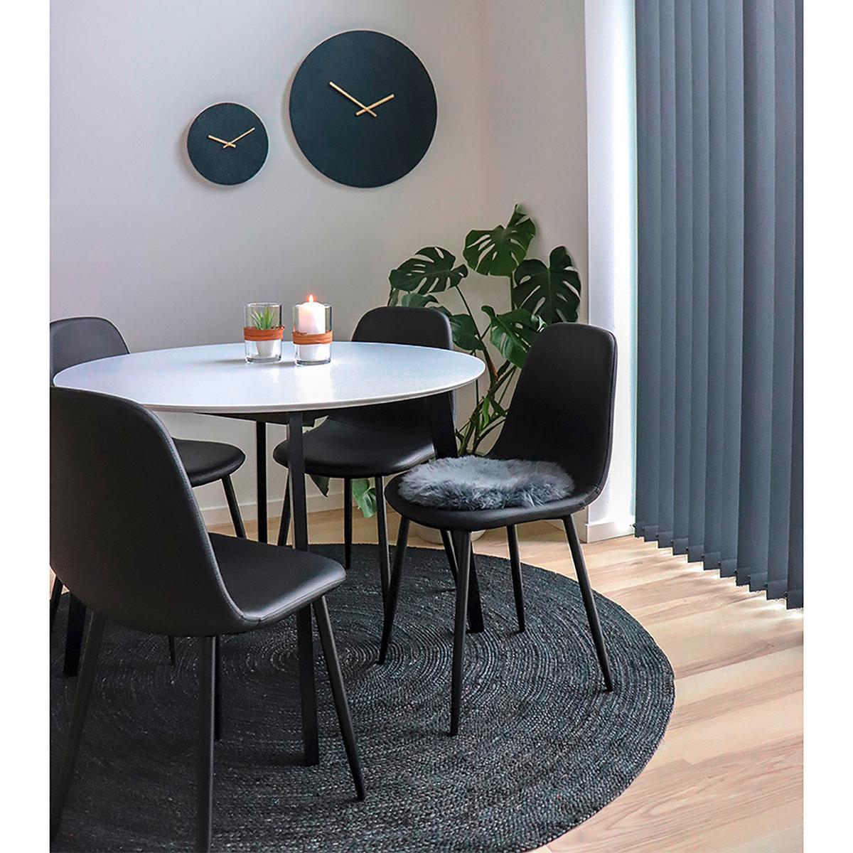 Stuhl-Set Stockholm Schwarz B: 44 cm - Schwarz, MODERN, Textil/Metall (44/86/54cm) - MID.YOU
