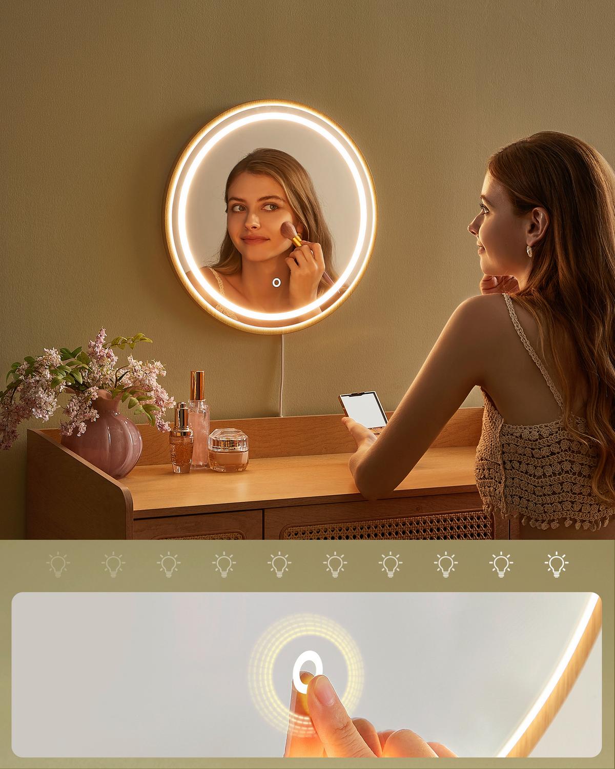 Schminktisch Eichefarben L: 90cm - Eichefarben, Basics, Holz/Holzwerkstoff (90/82/43cm)