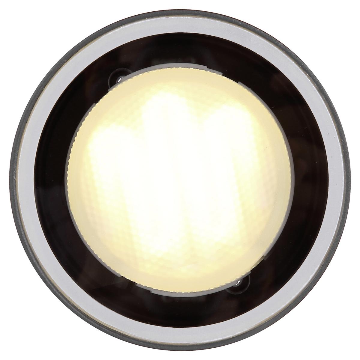 Led Außendeckenleuchte Alcala 11 Watt Metall/Glas - Klar/Anthrazit, Basics, Glas/Metall (10,8/9,6cm) - Globo