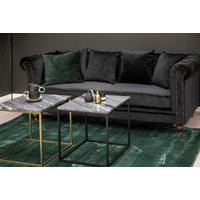 Chesterfield-Sofa Velvet - Schwarz, Design, Textil (217/80/88cm) - Livetastic