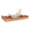 Serviertablett-Set Faro Teakfarben B: 38 cm - Teakfarben, Design, Holz (38/7/58cm)
