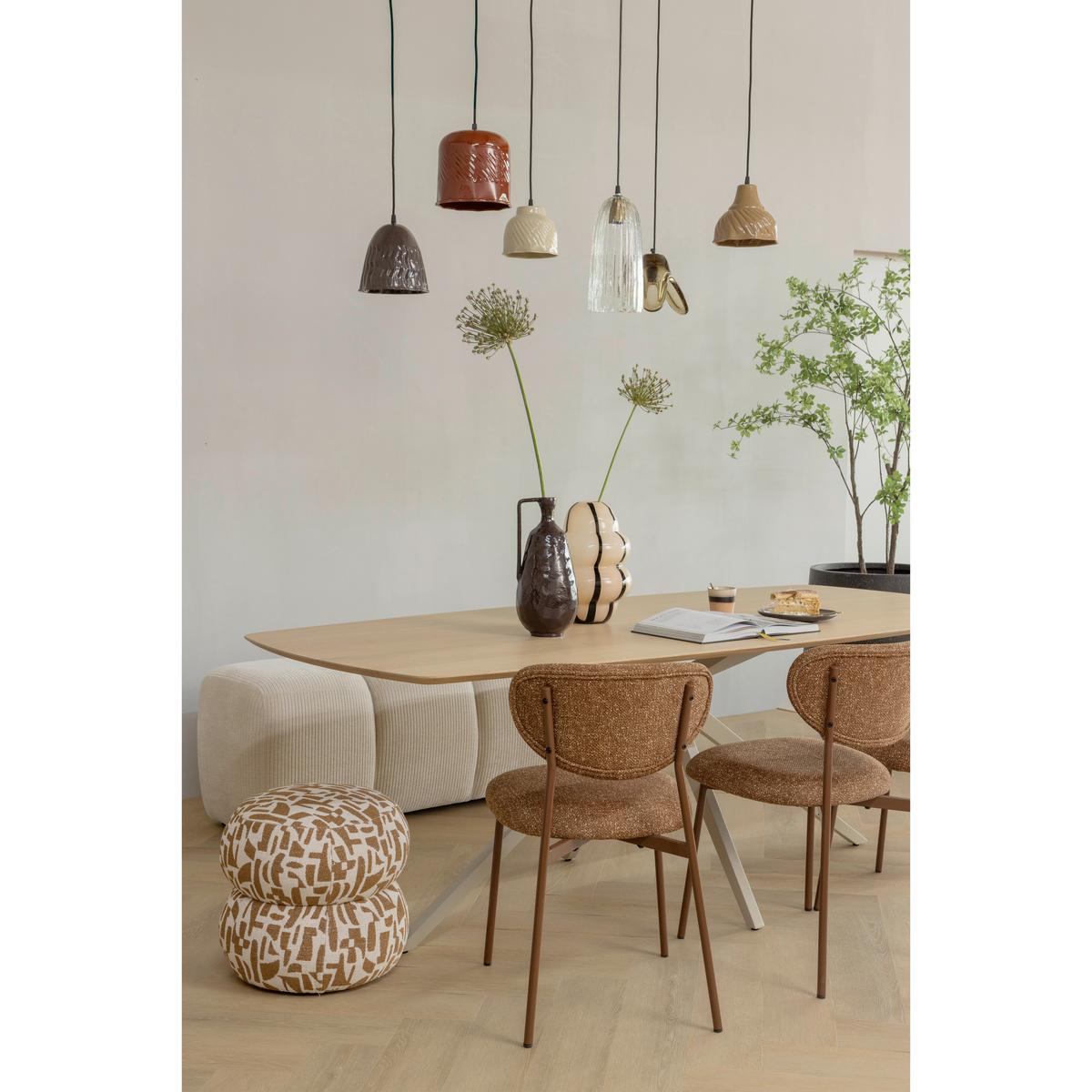 Pouf Anic Braun B: 43cm - Braun, Design, Textil (43/40/43cm) - Livetastic