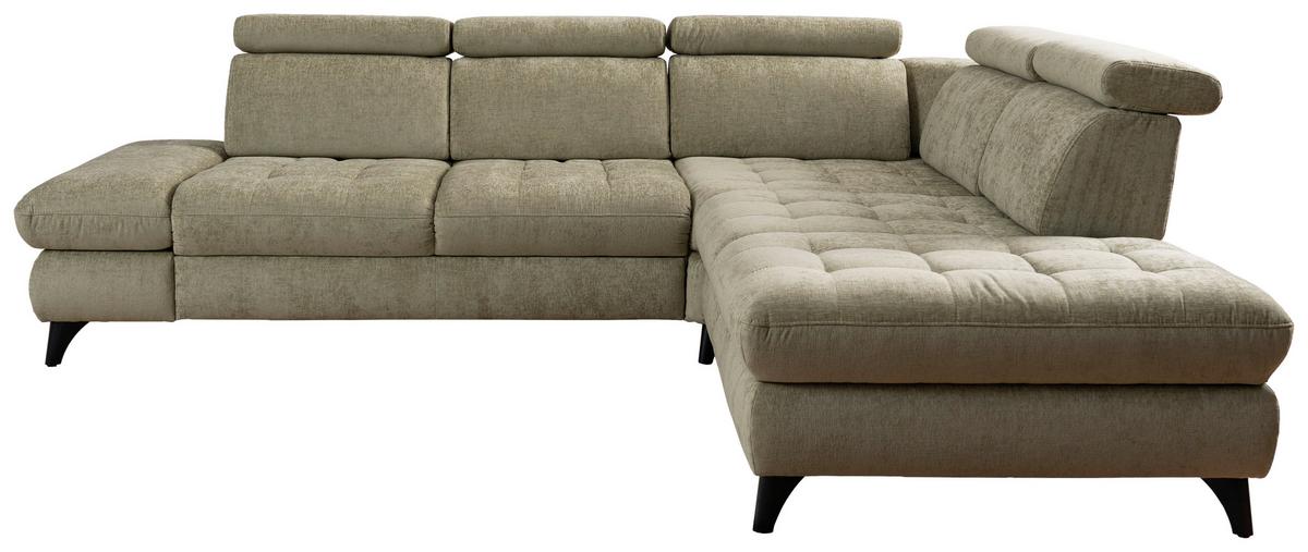 Rohová sedačka CAROLINA XC, pravá, sv. zelená, s funkciami - čierna/svetlozelená, Modern, kov/kompozitné drevo (288/250cm)