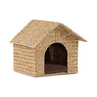 Hundehütte Casa Bxhxt: 43x40x36 Cm Hellbraun + Kissen - Hellbraun, KONVENTIONELL, Holz/Kunststoff (43/40/36cm)