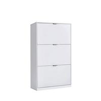 Cipősszekrény Yoro 3 64/119,7cm - fehér, Konventionell, faalapú anyag (64/119,7/19cm)
