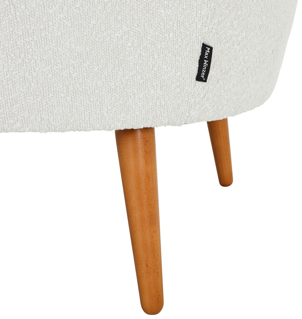 Polstersessel Miranda Boucle Weiß - Naturfarben/Weiß, KONVENTIONELL, Textil (106/88/83cm) - Max Winzer