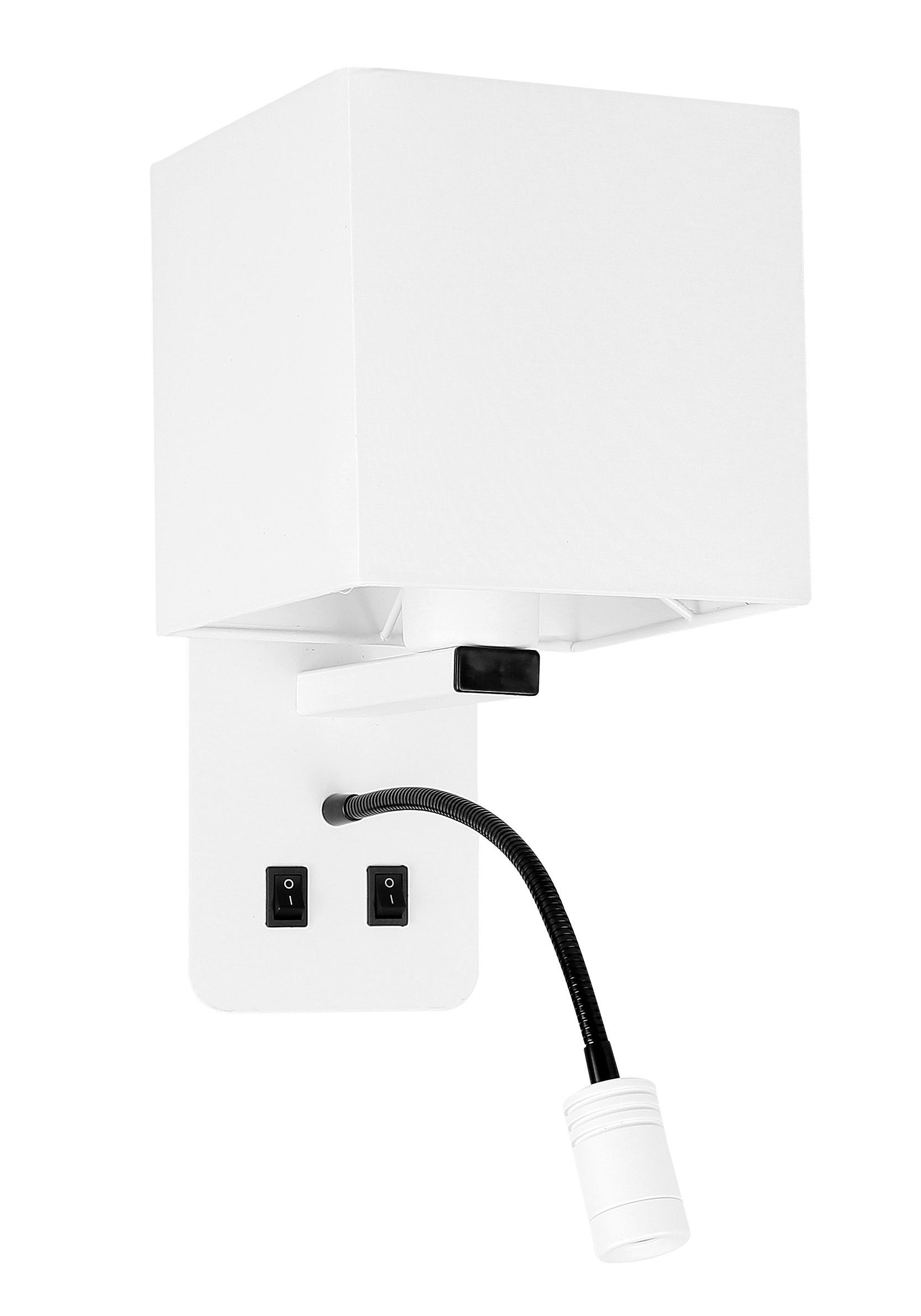 Wandleuchte 21-75666 Magnum - Weiß, KONVENTIONELL, Metall (21.5/16/40cm)