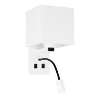 Wandleuchte 21-75666 Magnum - Weiß, KONVENTIONELL, Metall (21.5/16/40cm)