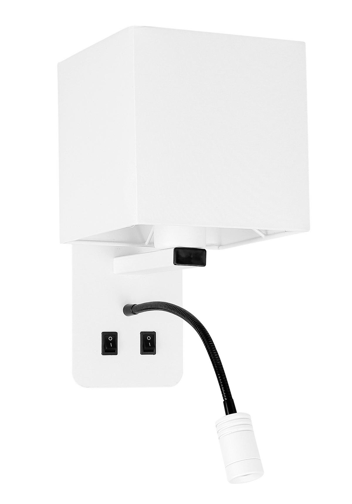 Wandleuchte 21-75666 Magnum - Weiß, KONVENTIONELL, Metall (21.5/16/40cm)