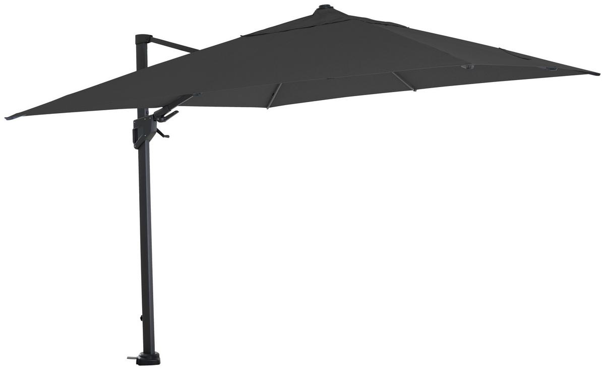 Ampelschirm Bl: 300x300cm Anthrazit - Anthrazit, MODERN, Textil/Metall (300/300cm) - Siena Garden