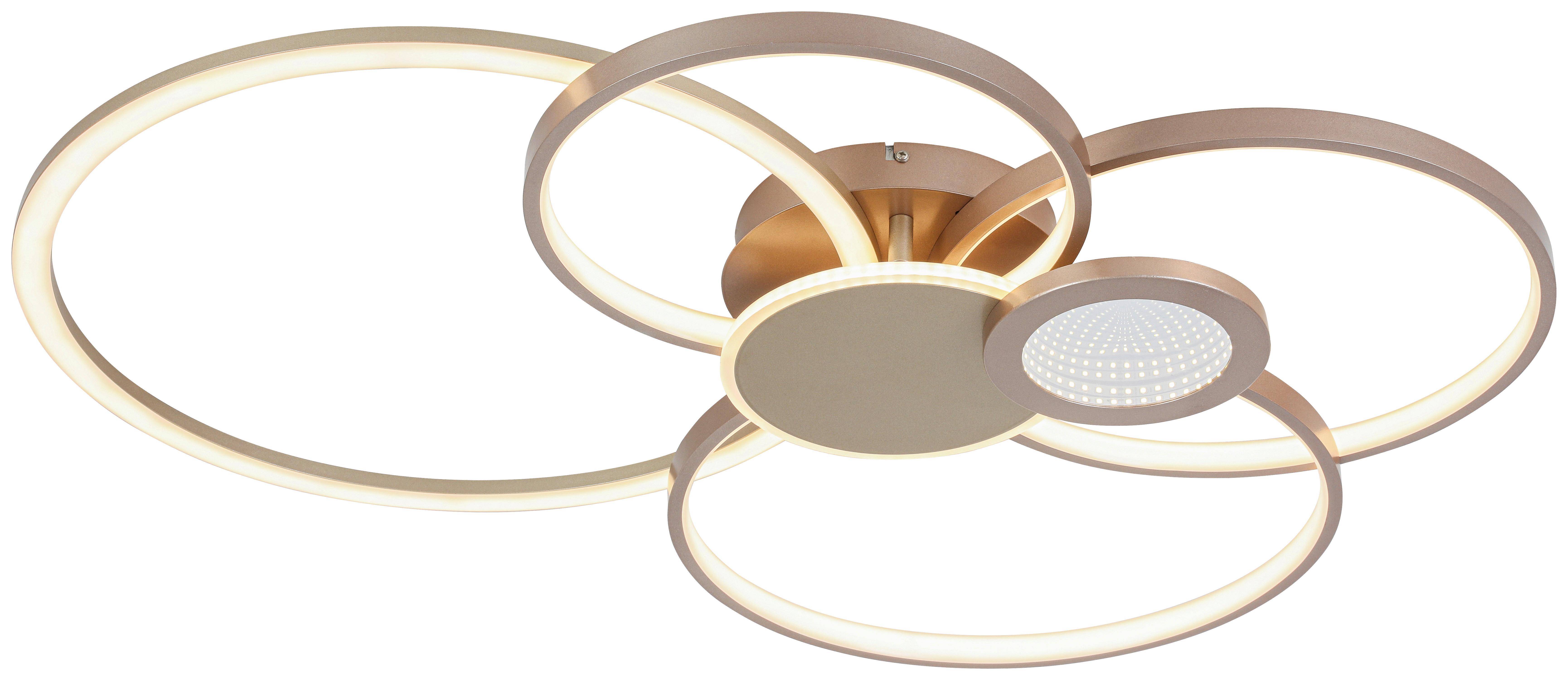 STROPNÍ LED SVÍTIDLO GENIAL - cappuccino/šampaňská, Moderní, kov/plast (80/64/9cm) - Mömax