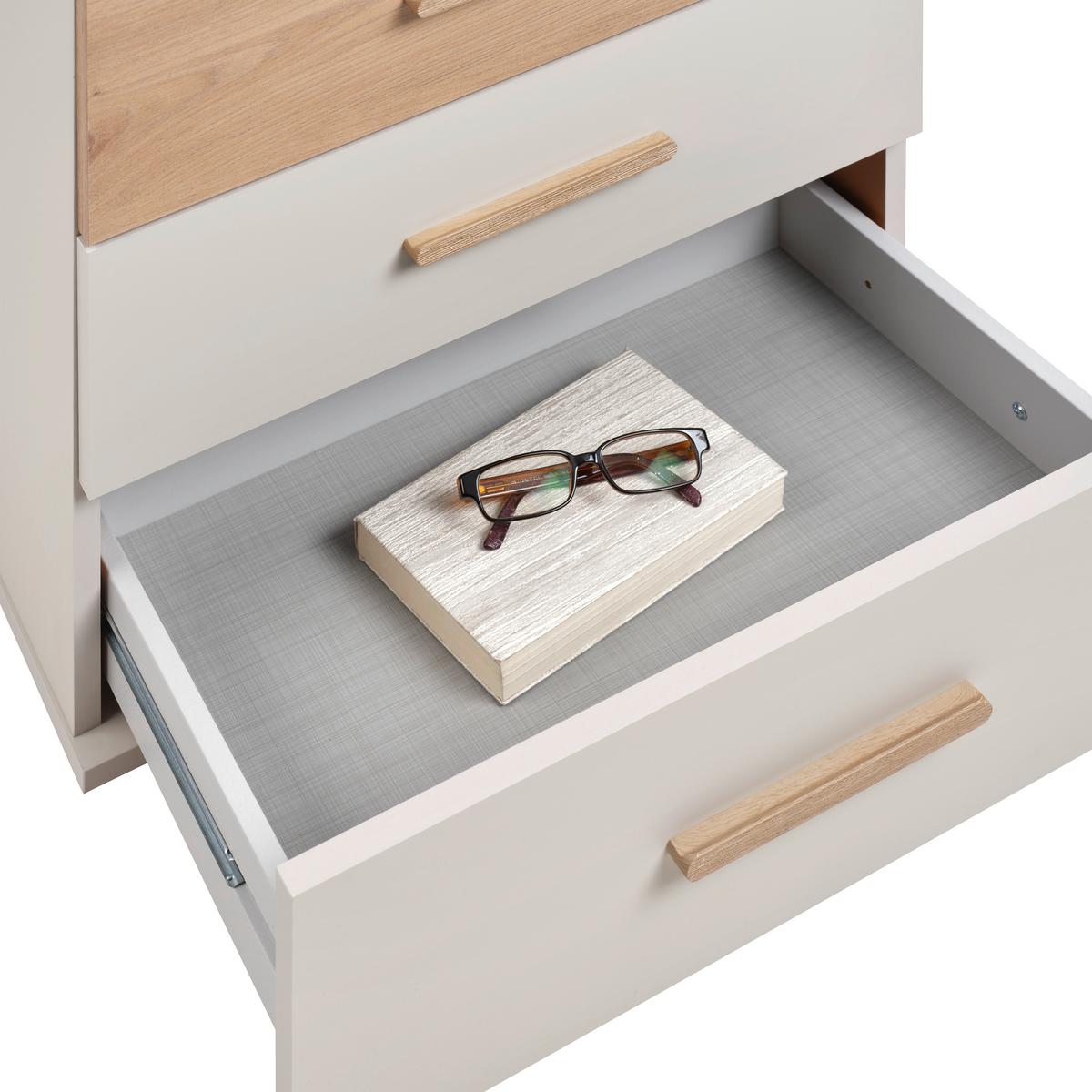 Nočný stolek LUMIO - černá/kašmírová, Konvenční, kompozitní dřevo/plast (52/58/38cm) - Mömax