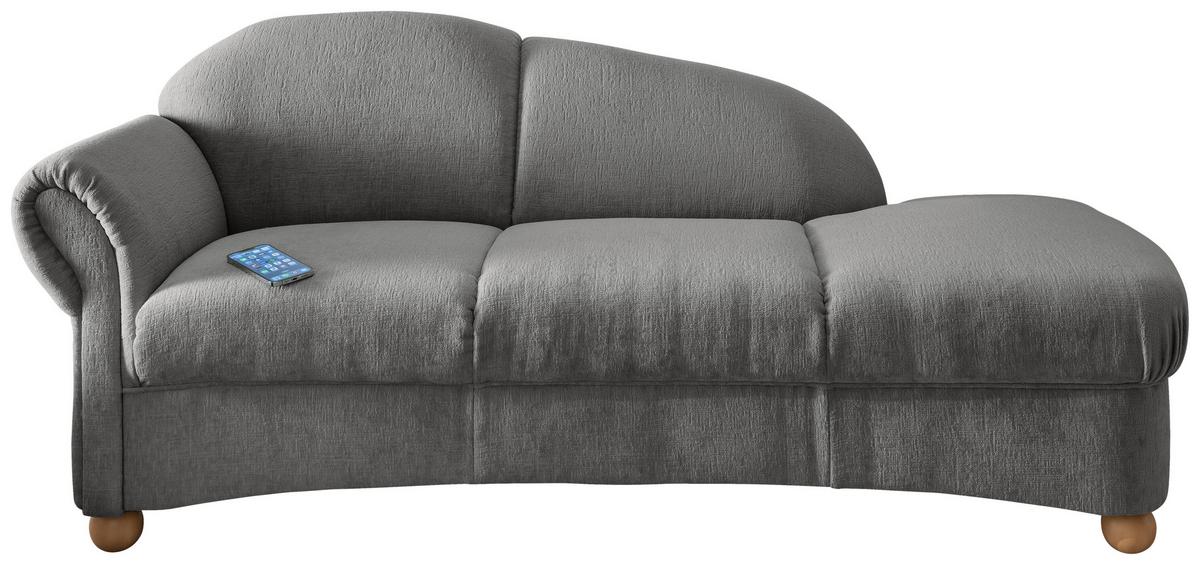 Ottomane Torello Graubraun B: 86cm - Wildeiche/Graubraun, KONVENTIONELL, Textil (86/84/190cm) - Livetastic