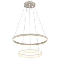 LED-Hängeleuchte 3000k, 30w - Sandfarben/Transparent, Design, Kunststoff/Metall (50/150cm) - Globo