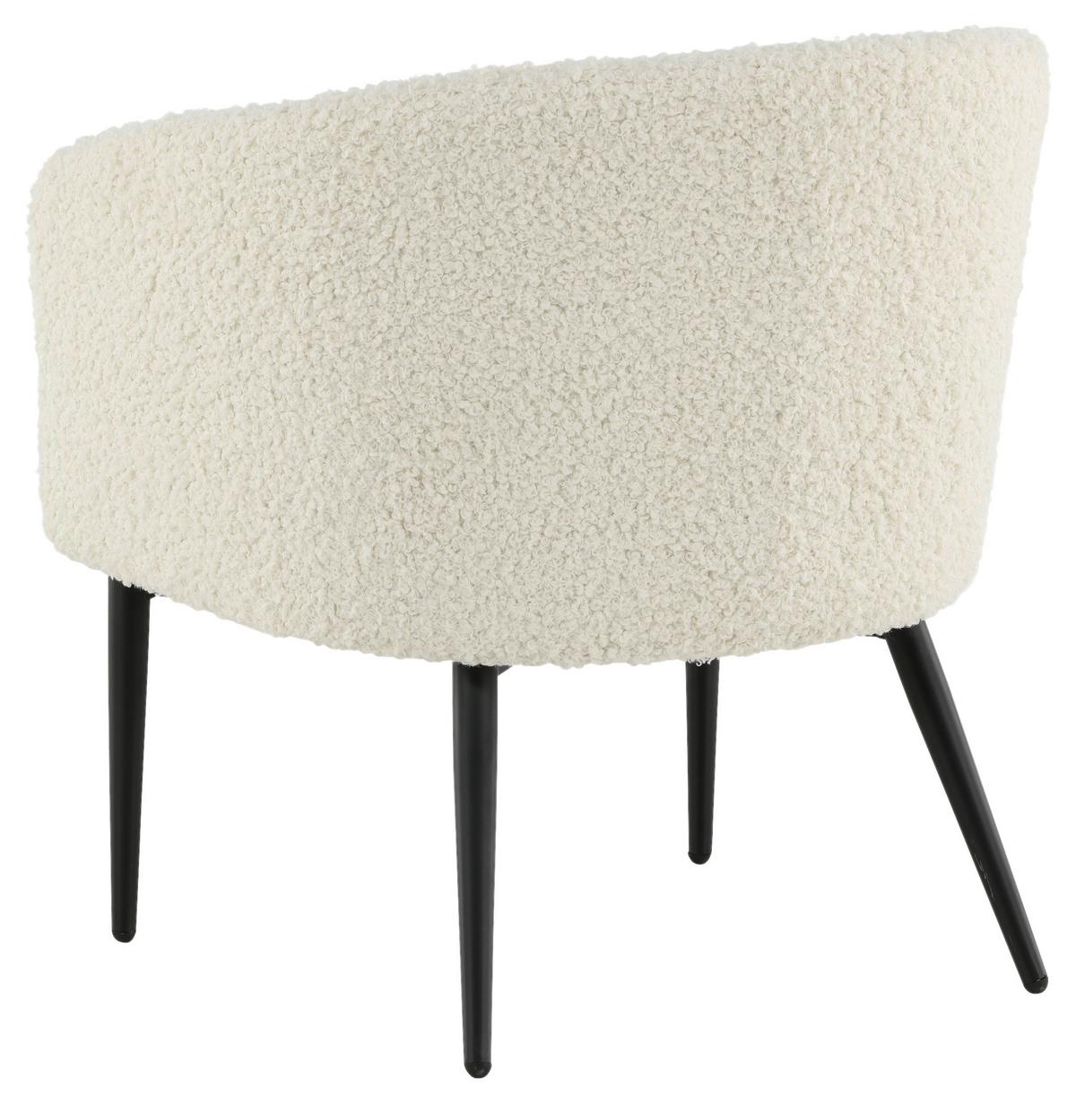 Sessel Fluffy - Schwarz/Weiß, Design, Kunststoff/Textil (66/70,5/64cm) - Livetastic