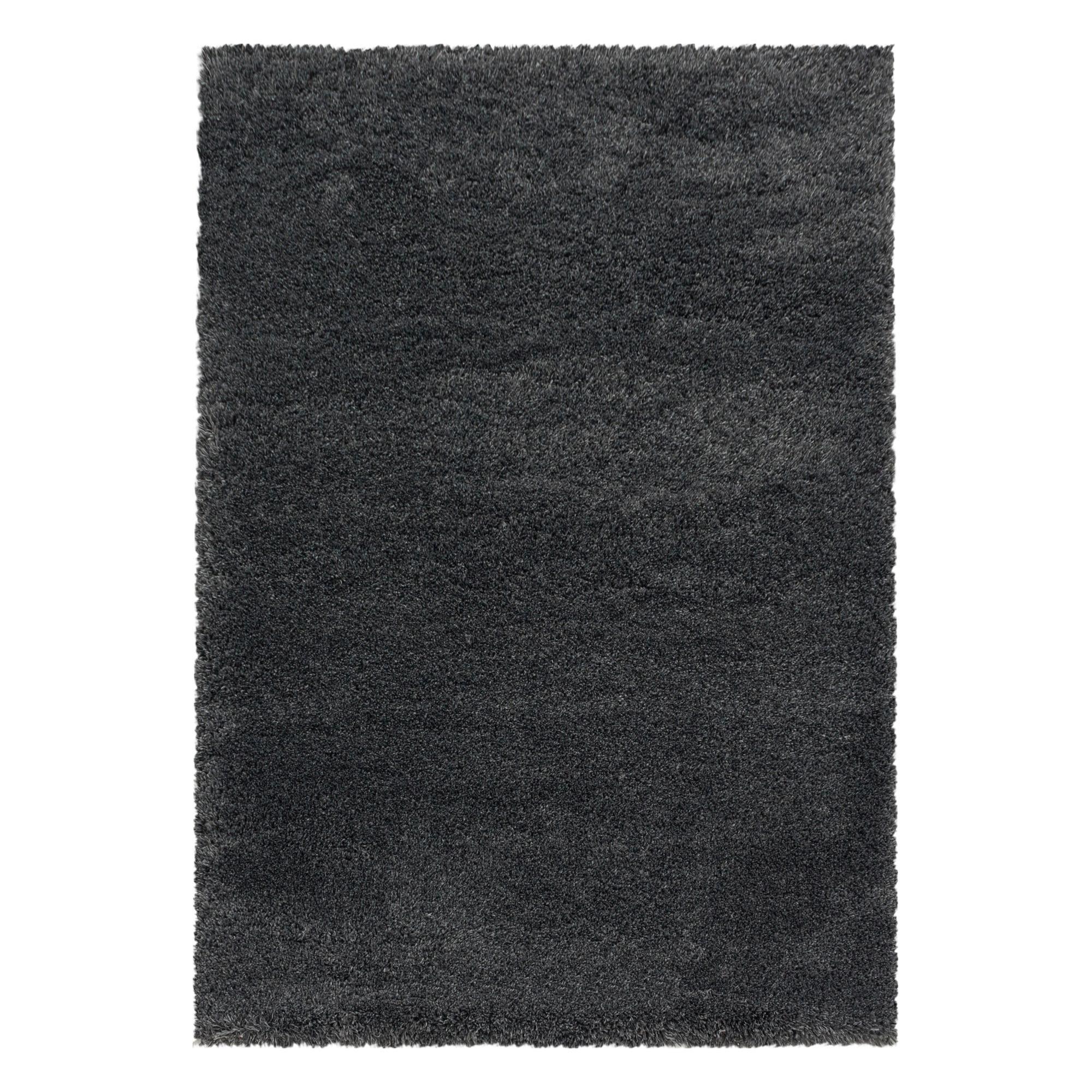 Hochflor Teppich Grau Fluffy 240x340 cm - Grau, Basics, Textil (240/340cm)