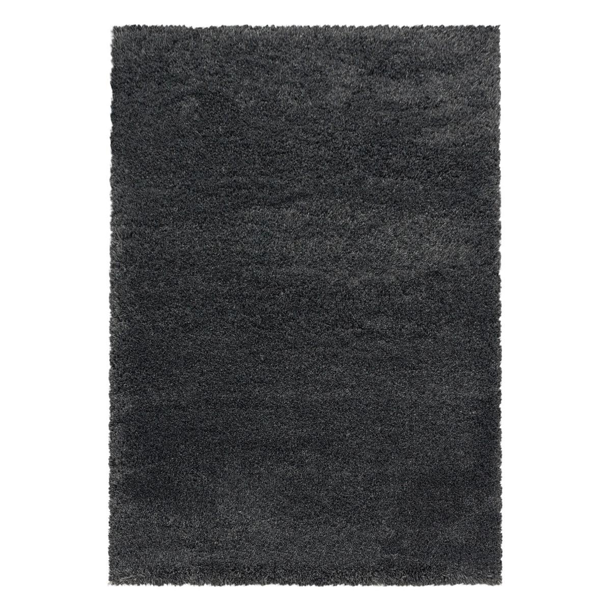 Hochflor Teppich Grau Fluffy 60x110 cm - Grau, Basics, Textil (60/110cm)