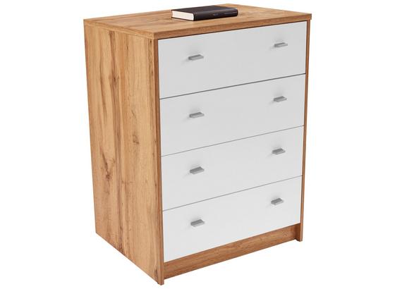 Komoda 4-you New Yuk06 - farby dubu/biela, Moderný, kompozitné drevo (74/85,4/44,5cm) Komoda 4-you New Yuk06 - farby dubu/biela, Moderný, kompozitné drevo (74/85,4/44,5cm)
