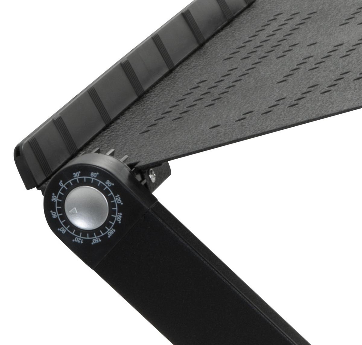 Schreibtischaufsatz Schwarz höhenverstellbar - Schwarz, Basics, Metall (52,5/4-39,5/25,5cm) - MID.YOU