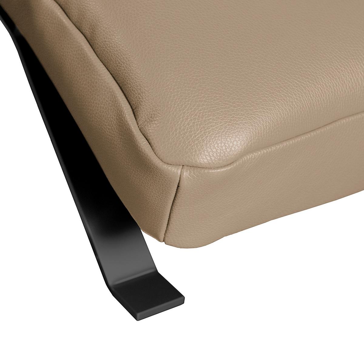 Relaxliege Swing Black Braun B: 65 Cm - Schwarz/Braun, Design, Leder (65/65-95/171cm) - Livetastic