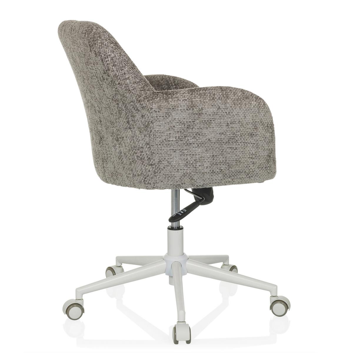 Drehstuhl Solao Home Grau B: 58 cm - Weiß/Grau, MODERN, Kunststoff/Textil (58/78/60cm) - MID.YOU