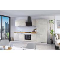 Küchenblock Ip1200 - Eichefarben/Hellgrau, Basics, Holzwerkstoff (310cm) - Impuls
