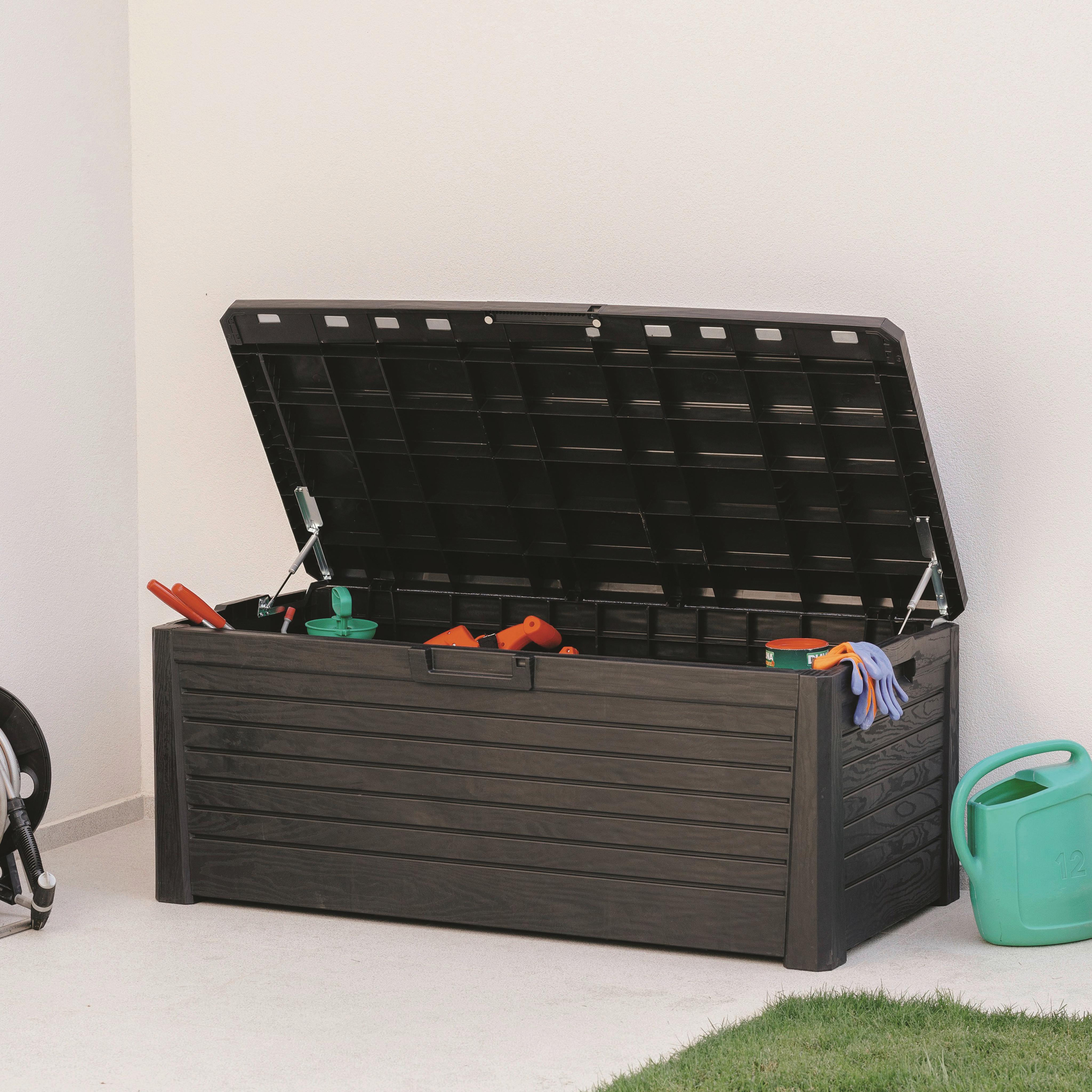 Kissenbox Florida - Anthrazit, Basics, Kunststoff (148/60/72cm)