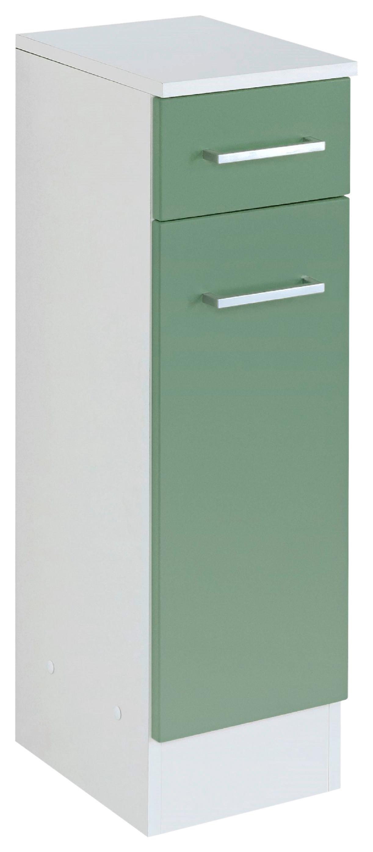 Unterschrank Riga Weiß/Grün - Weiß/Grün, MODERN, Holzwerkstoff (25/84/35cm) - Held