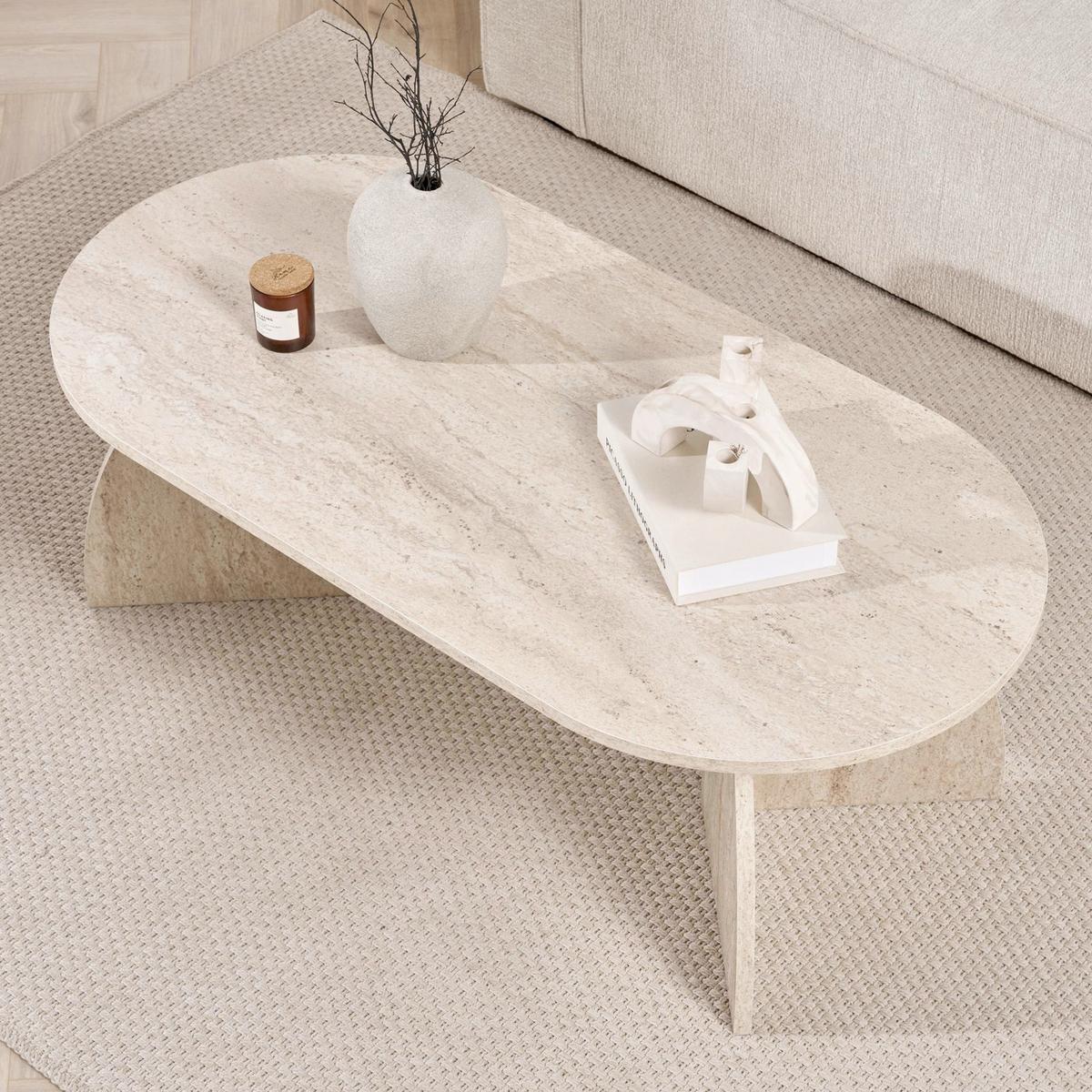 COUCHTISCH Travertine B: 120cm - MODERN, Holzwerkstoff (120/40/60cm)