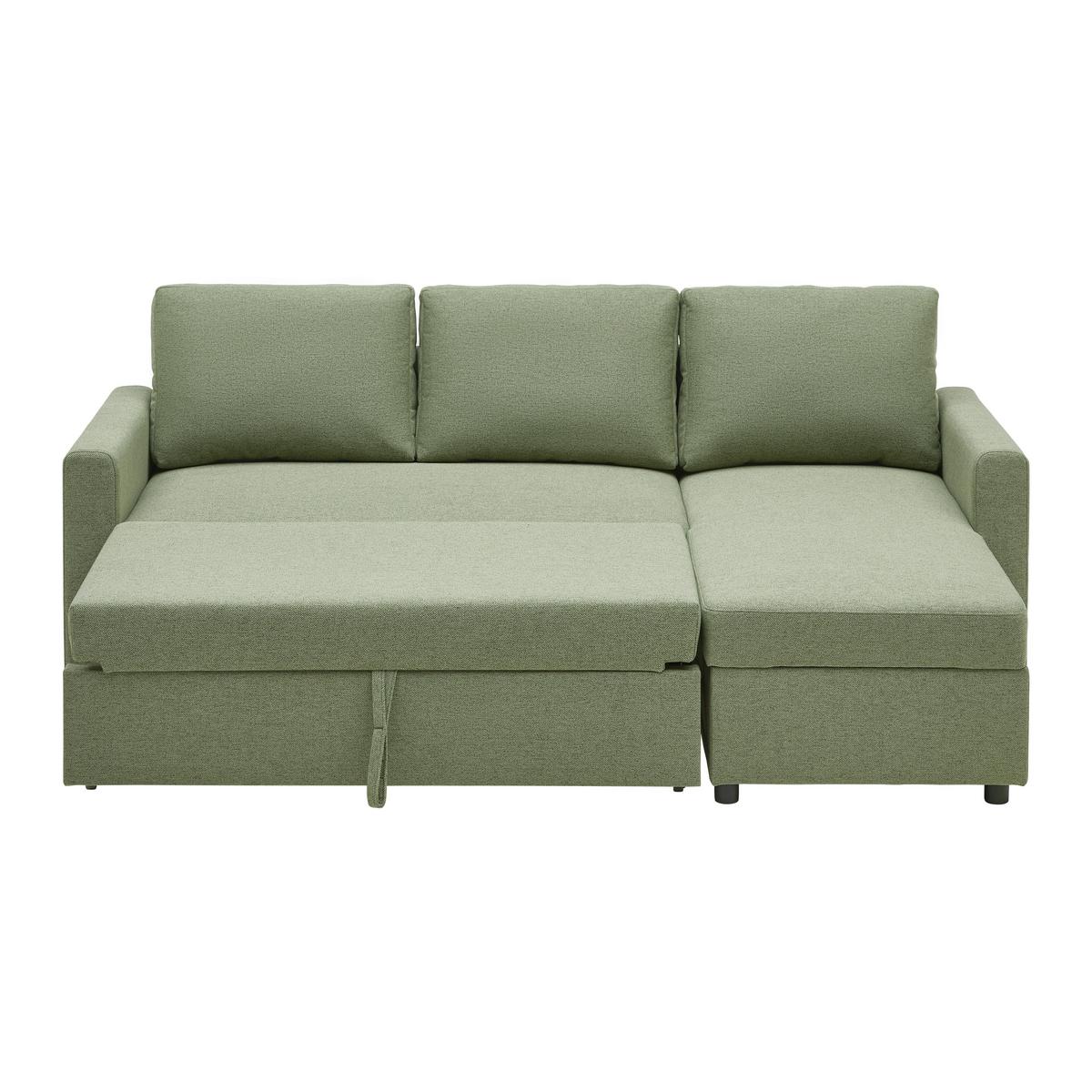 Rohová sedačka VICTORIA, obojstranná, zelená - černá/zelená, Moderní, kov/dřevo (215/82/145cm) - P & B