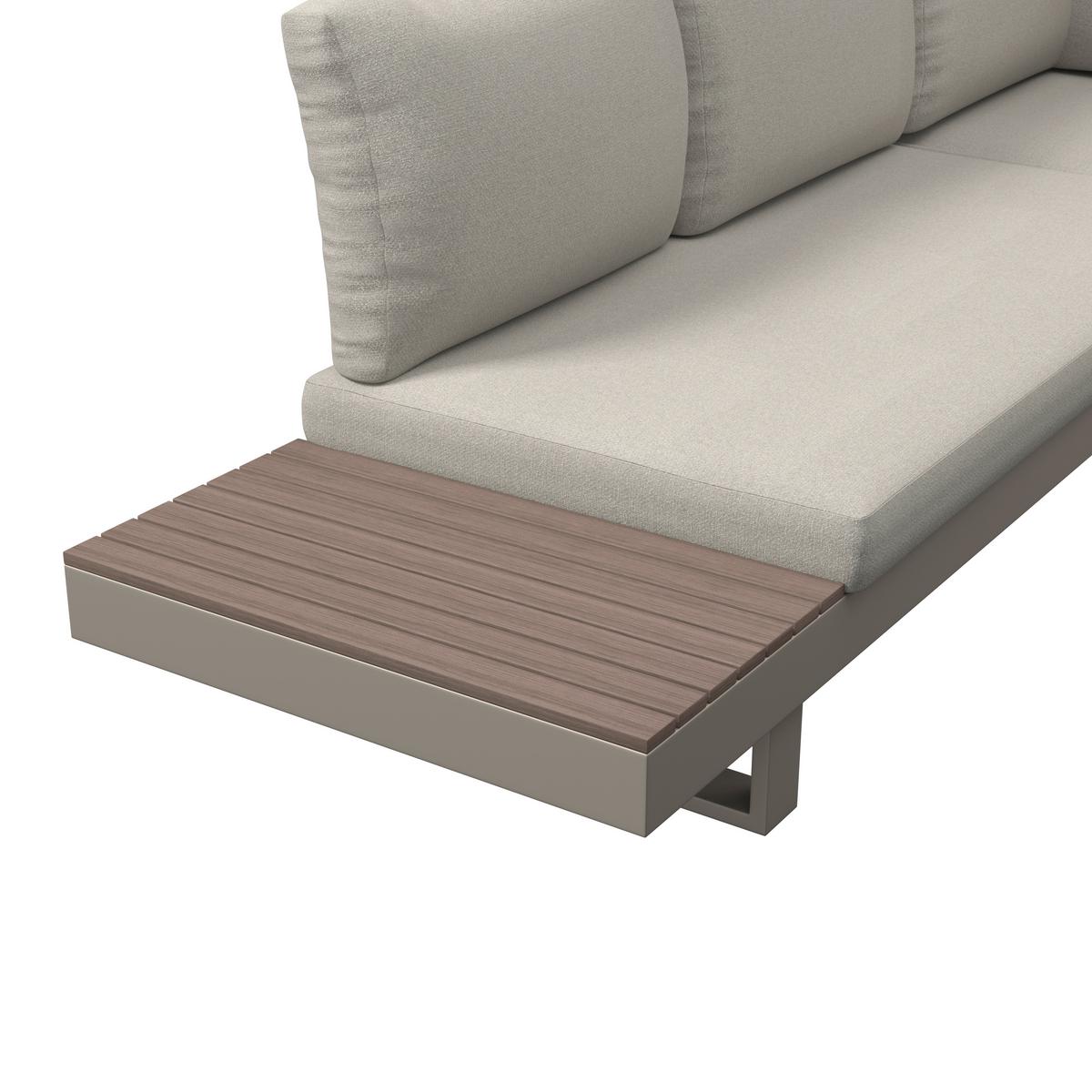 Loungegarnitur Austin - Beige/Braun, MODERN, Kunststoff/Textil (255/326cm) - Beldano
