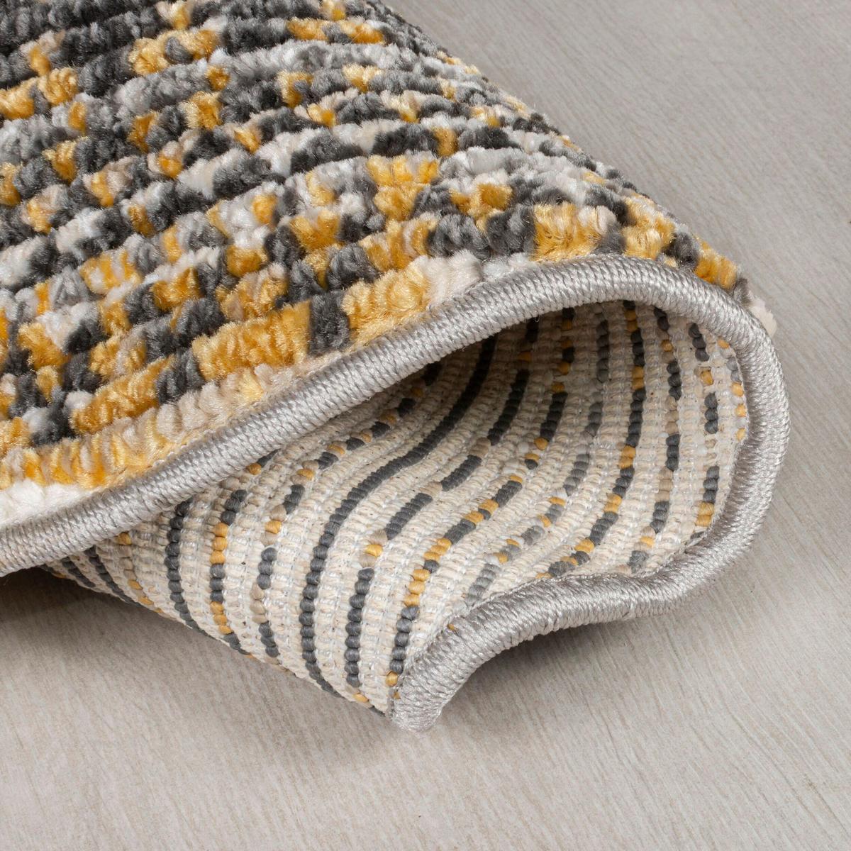 Flachwebteppich Camino Yellow 140x140 - Gelb, Basics, Textil (140cm)