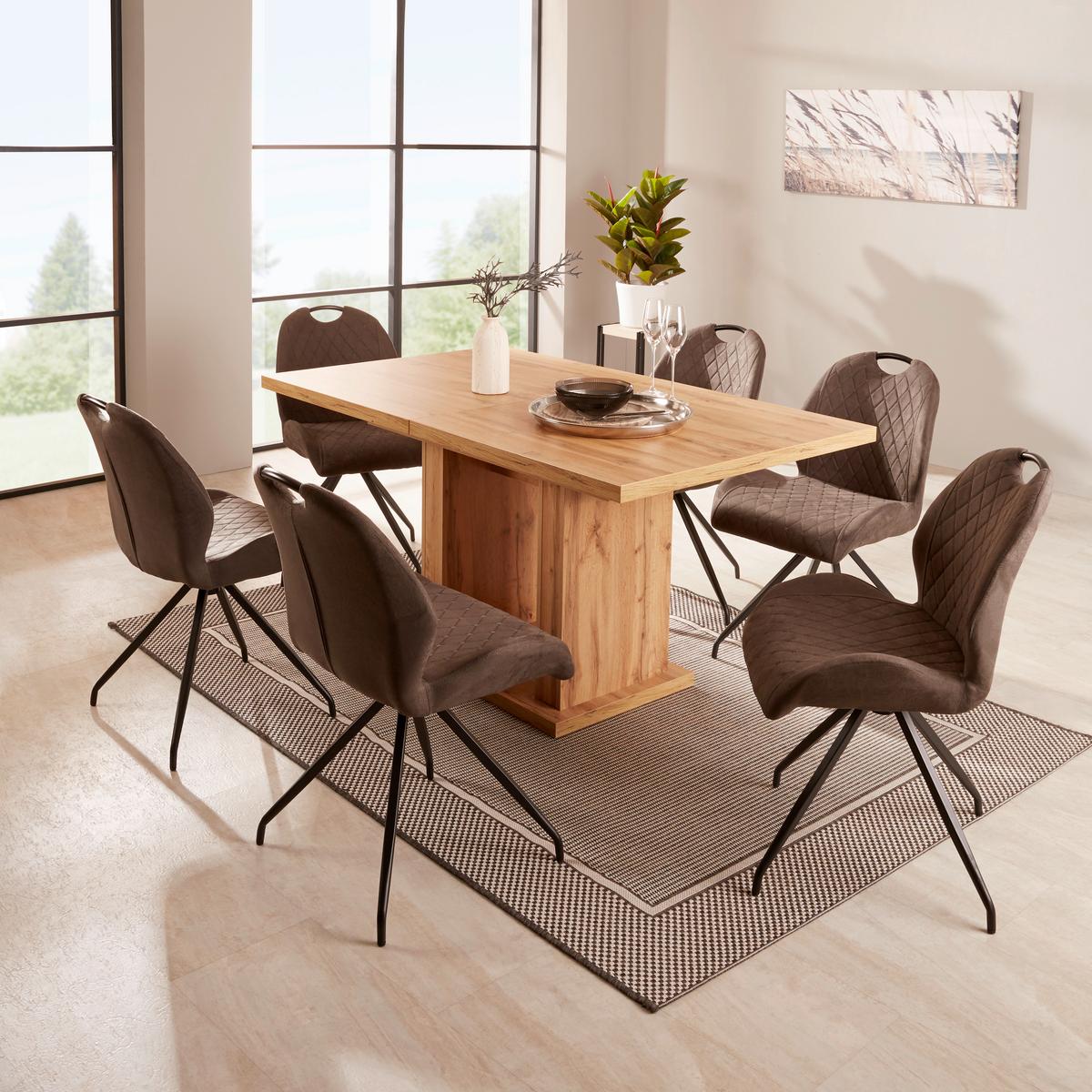 Esstisch ausziehbar Patrik 150-190x90cm Wotan Eiche Dekor - Eichefarben, KONVENTIONELL, Holzwerkstoff (150-190/76/90cm)