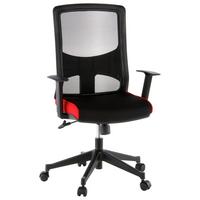 Drehstuhl Lavita Rot/schwarz - Rot/Schwarz, MODERN, Kunststoff/Textil (57/113/44cm) - MID.YOU