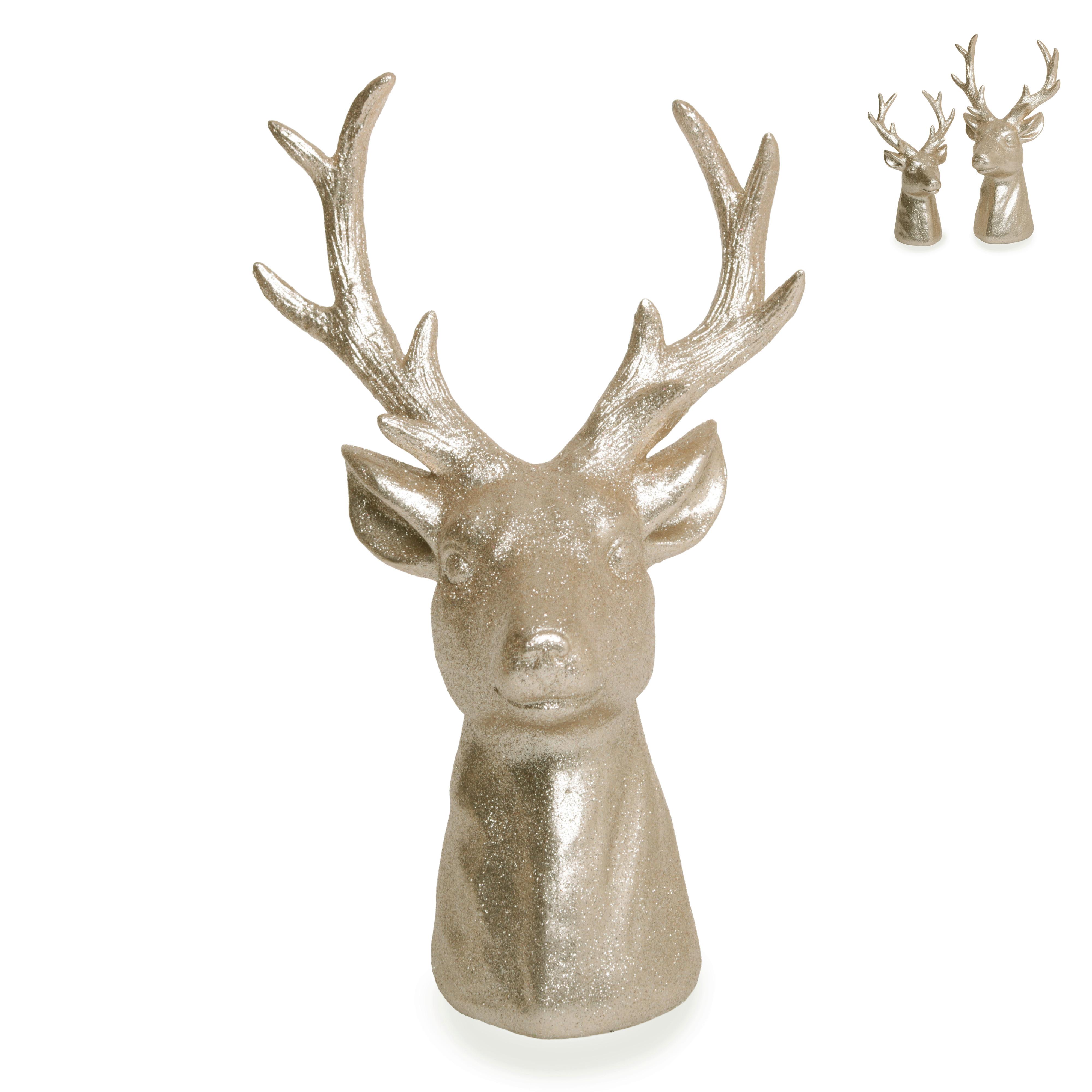 DEKOHIRSCH DEER - Goldfarben, Kunststoff (19/15/31cm)