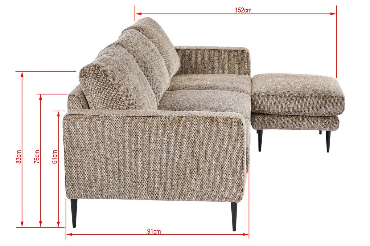 3-sitzer-sofa Parma Multicolor B: 208 Cm - Multicolor/Schwarz, Basics, Holz/Textil (208/83/151cm) - Livetastic