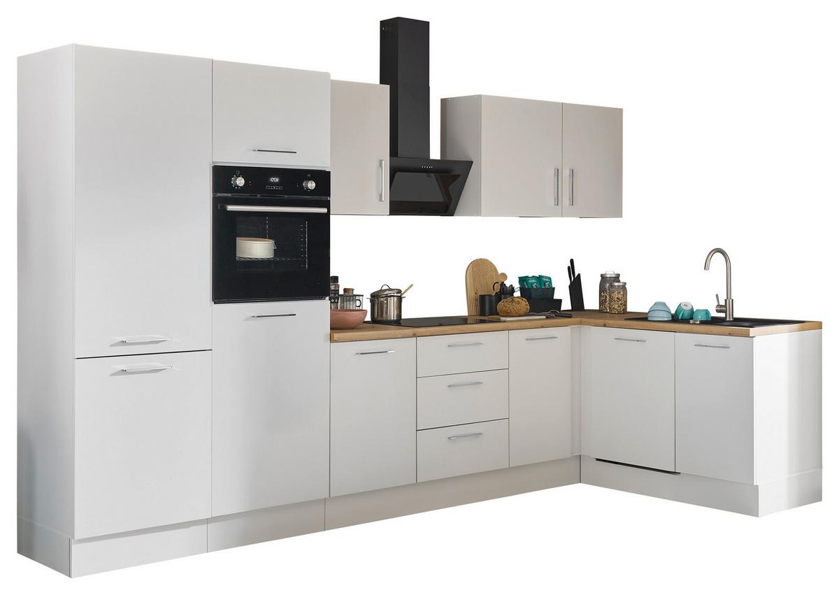 Eckküche Turin Weiß/eiche Dekor 340x175 Cm - Weiß/Eiche Artisan, Basics, Holzwerkstoff (340/175cm) - MID.YOU