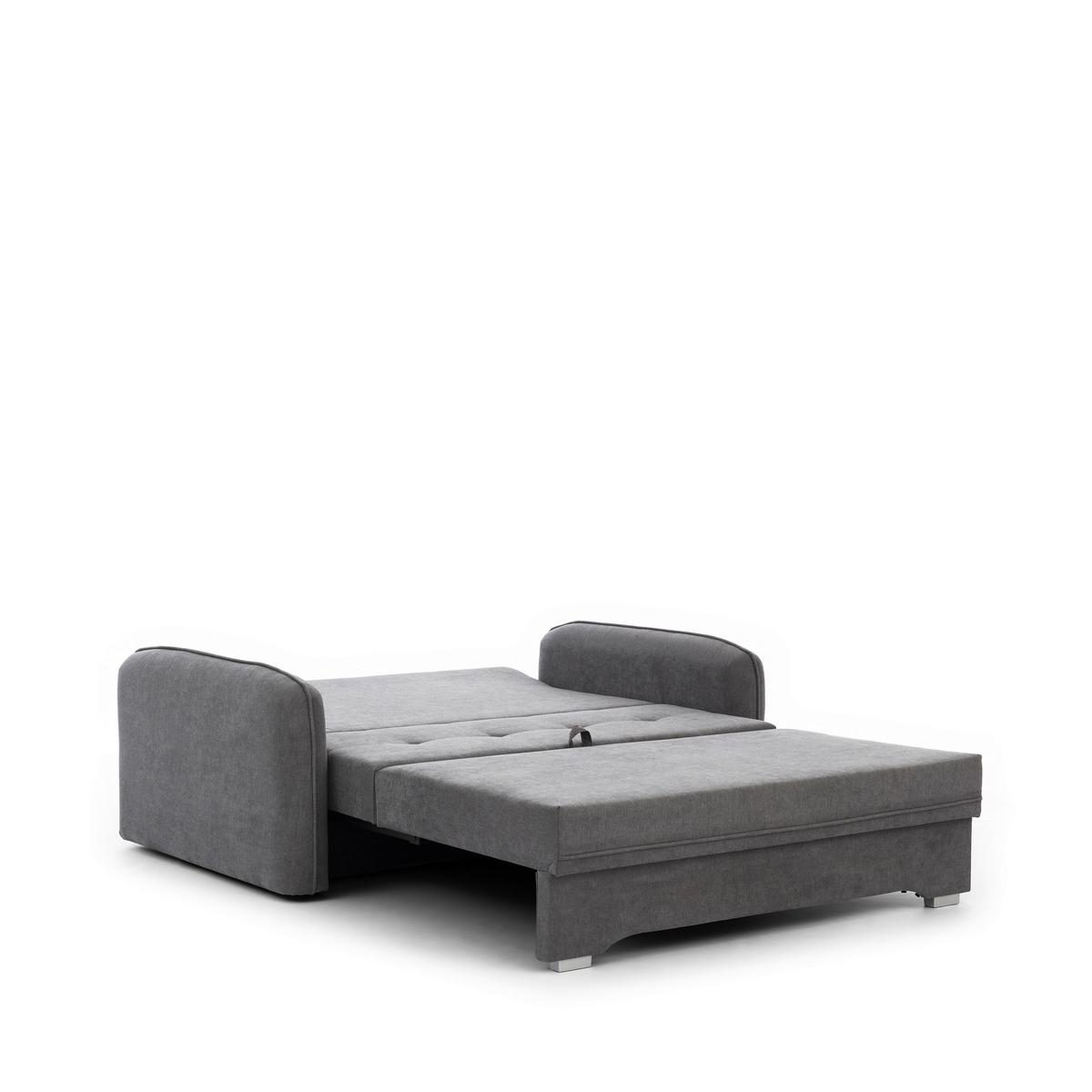 Schlafsofa Laine Grau, B: 155 cm - Silberfarben/Grau, Design, Textil (155/105/75cm) - MID.YOU