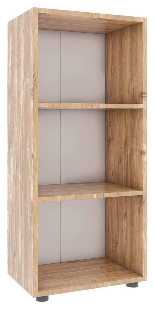 Regál na šanóny Ulas š: 49 cm, dub medový - černá/medový dub, Moderní, kompozitní dřevo/plast (49/108/32cm) - MID.YOU